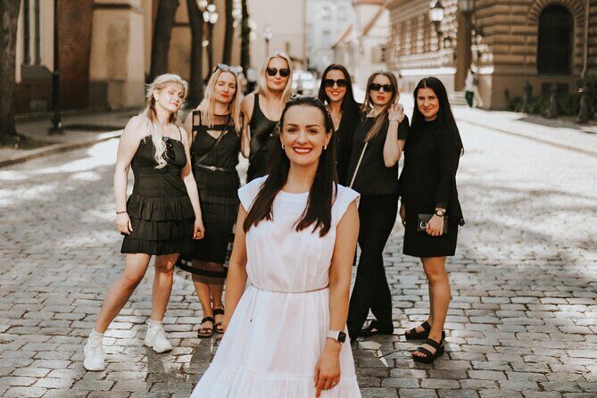 1H Private Photoshoot in Old Town of Riga - Kalku Varti: Old Stone Texture That Makes Editing Look Better