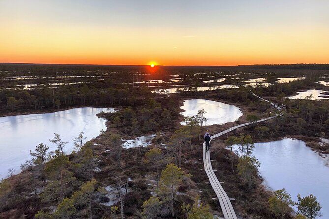 Sunset at Kemeri National Park - Stop 1 in Kemeri: the bog boardwalk and the best photo points